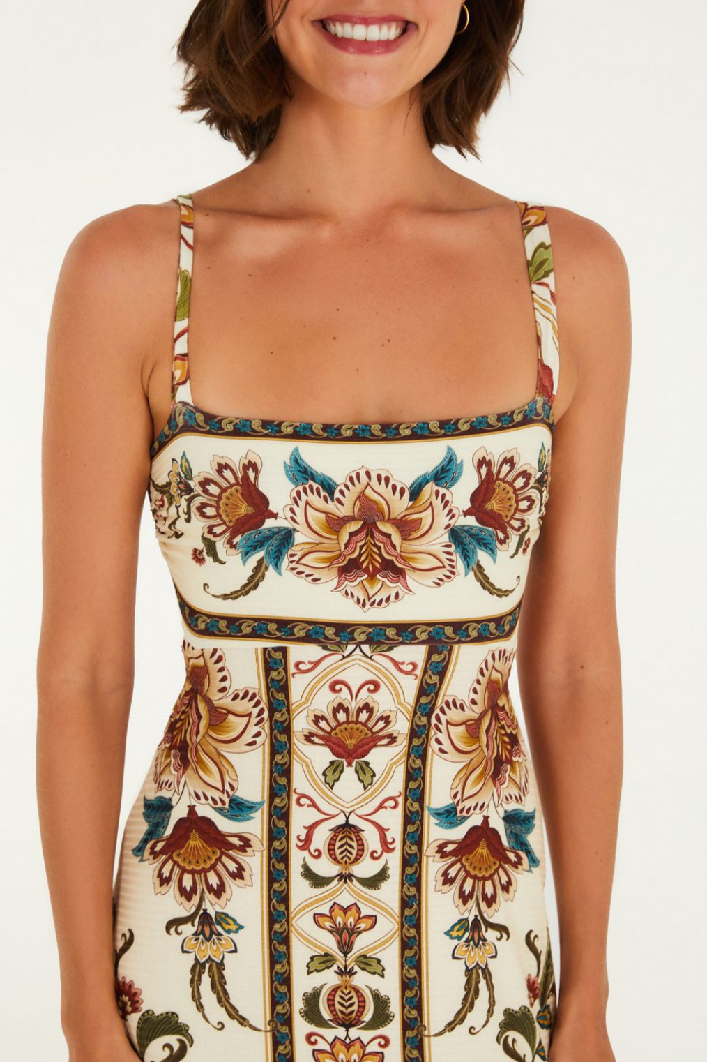 Vestido Midi Feminino Estampado Jardim Majestoso – Farm - Benui Store