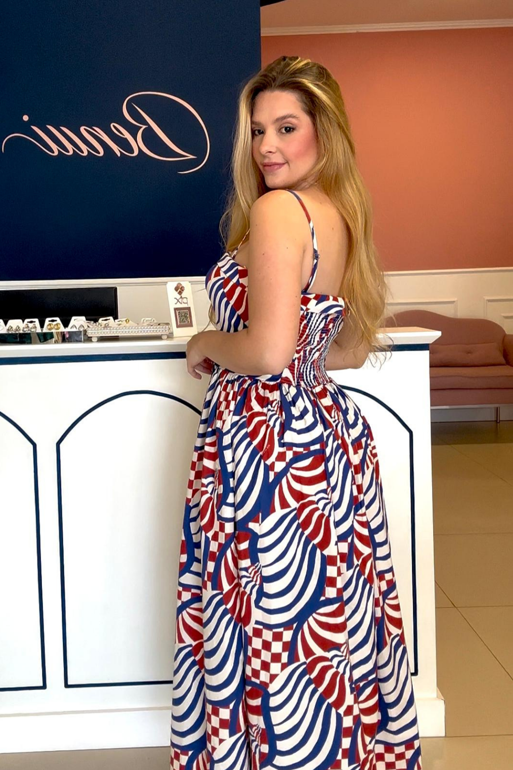 Vestido Cropped Feminino Concha Gráfica Estampado – Farm - Benui Store