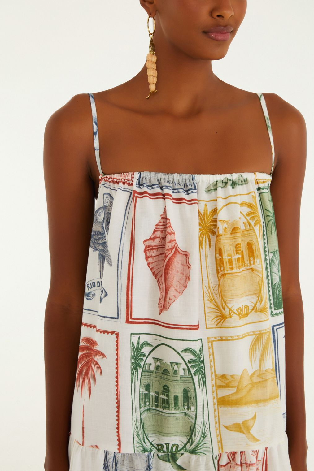 Vestido Feminino Estampado Brasil Vintage – Farm - Benui Store