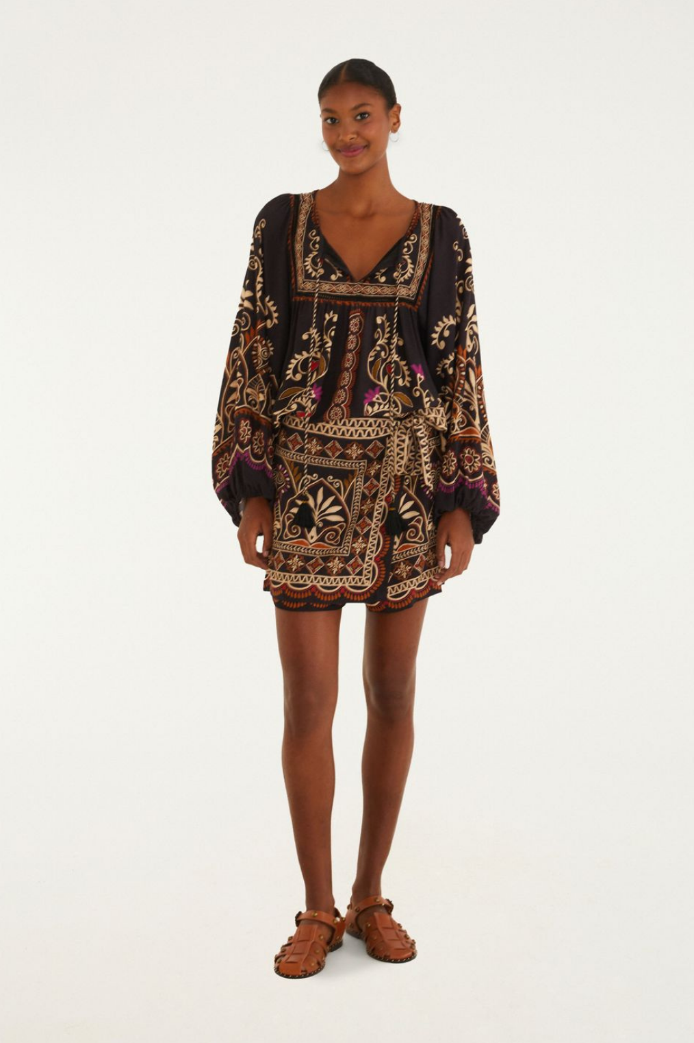 Bata Feminina Adriele 02 Estampada – Estilo Boho Sofisticado - Benui Store