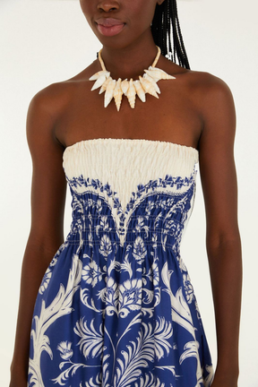 Vestido Midi Feminino Sem Alças Santorini – Farm - Benui Store