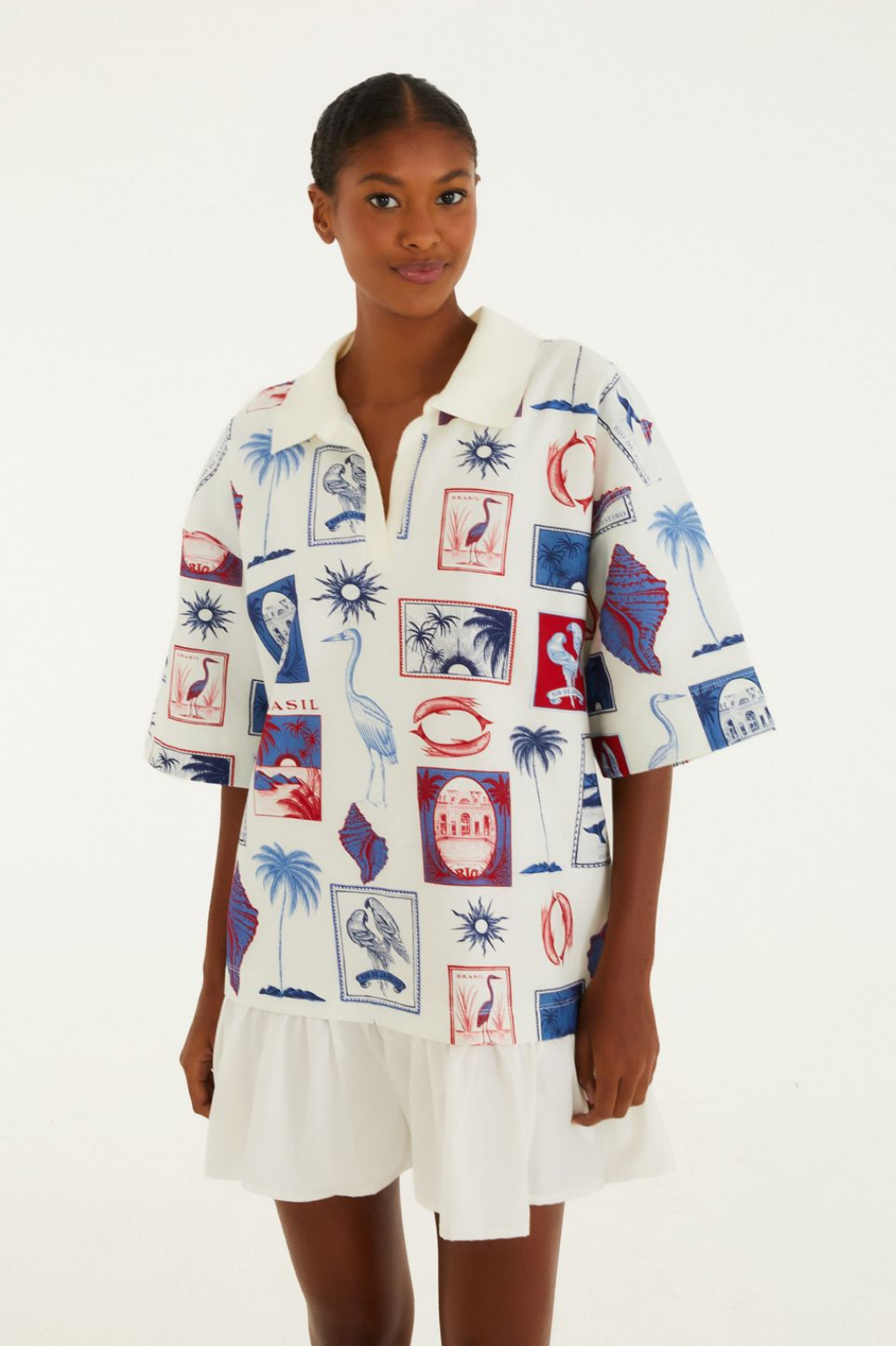 Vestido Farm Polo Estampado Tropical Vintage - Benui Store