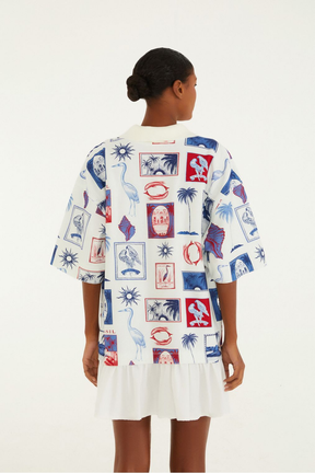 Vestido Farm Polo Estampado Tropical Vintage - Benui Store