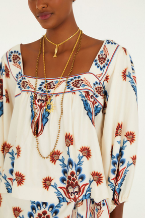 Bata Feminina Adriele 01 Estampada – Estilo Boho Sofisticado - Benui Store